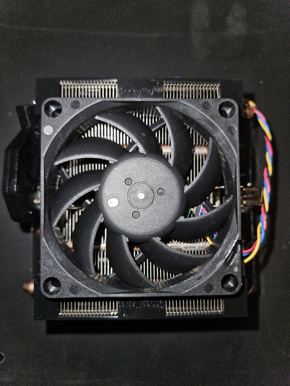 Black CPU Cooler Fan with Heatsink - Compact Cooling Solution